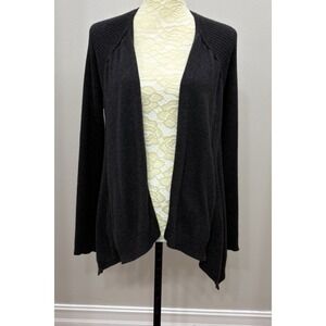 Eileen Fisher Small Cardigan Sweater‎ Cotton Cashmere Gray Minimalist Capsule